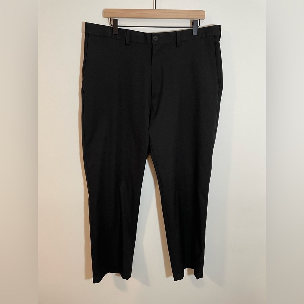Haggar Classic Fit Performance Flex Black Dress Pants Mens Size 38 x 29 Like New